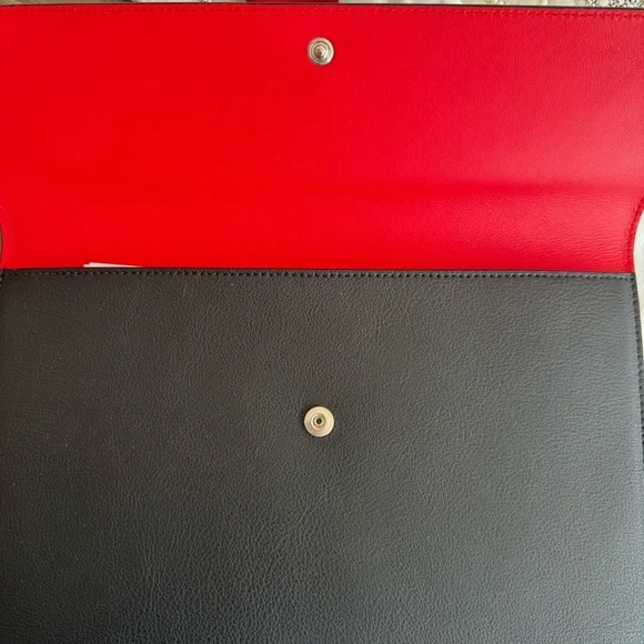 Alexander McQueen Skull Clasp Envelope Clutch Purse - Picture 5 of 6